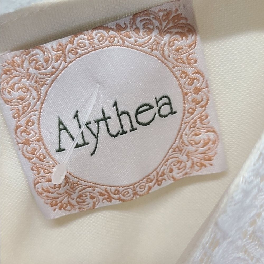 Alythea‎ A-line Upper Lace Blue/Ivory Dress Size Medium - Picture 7 of 10